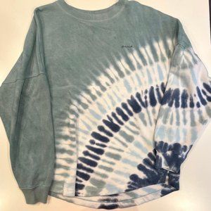 Oversize Pink tie dye women's sweatshirt - Small